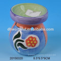 Home decoration ceramic oil burner with flower figure